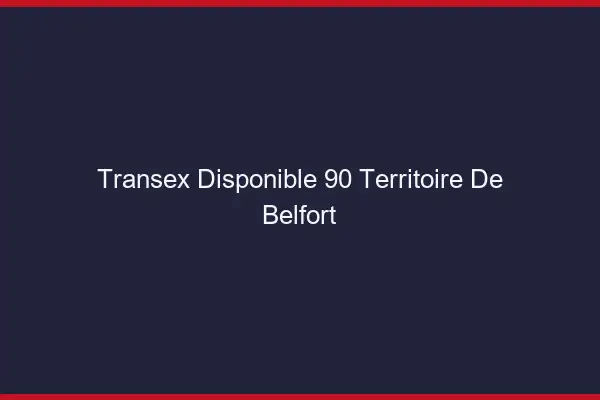 Transex Disponible 90 Territoire De Belfort