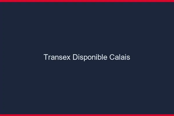 Transex Disponible Calais