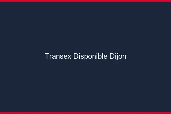Transex Disponible Dijon