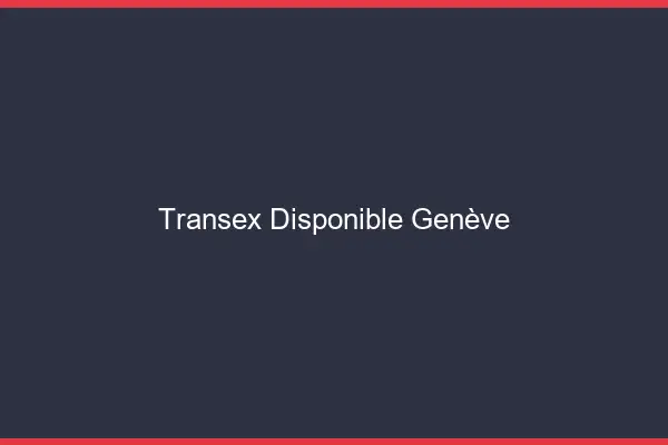 Transex Disponible Genève