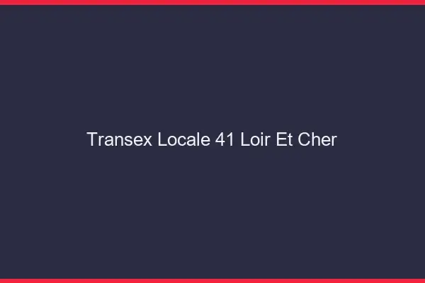 Transex Locale 41 Loir Et Cher
