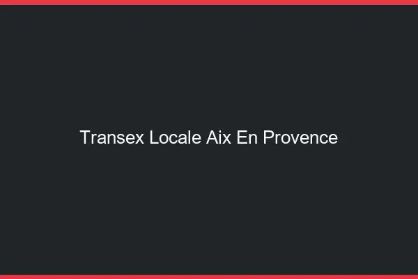Transex Locale Aix-en-Provence