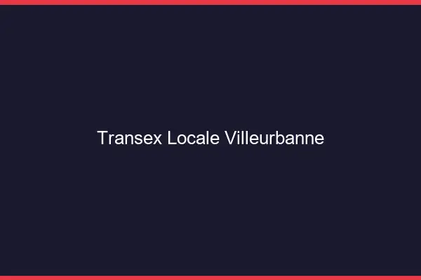 Transex Locale Villeurbanne