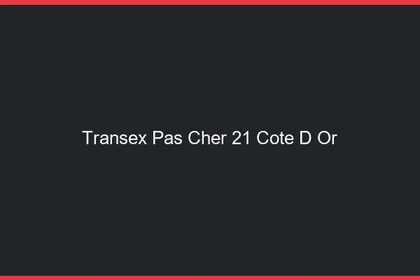 Transex Pas Cher 21 Cote D Or
