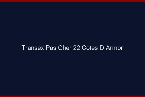 Transex Pas Cher 22 Cotes D Armor