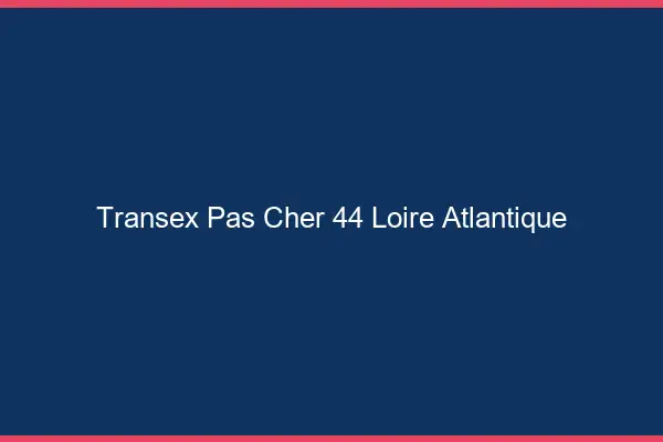 Transex Pas Cher 44 Loire Atlantique