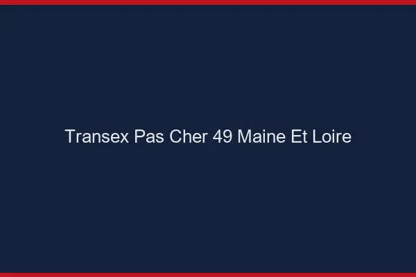 Transex Pas Cher 49 Maine Et Loire