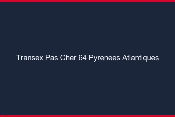 Transex Pas Cher 64 Pyrenees Atlantiques
