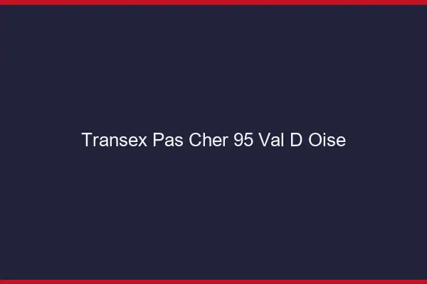 Transex Pas Cher 95 Val D Oise