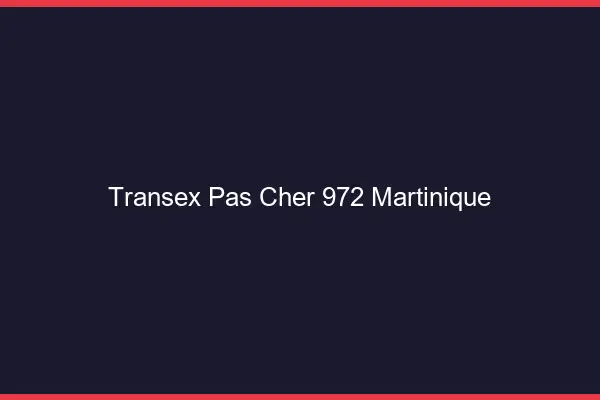 Transex Pas Cher 972 Martinique