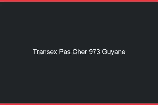 Transex Pas Cher 973 Guyane