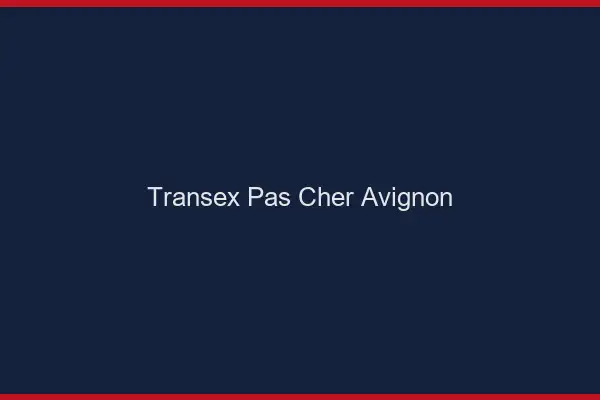 Transex Pas Cher Avignon