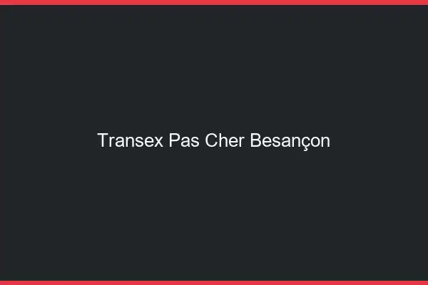 Transex Pas Cher Besançon