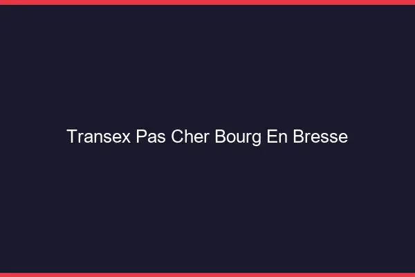 Transex Pas Cher Bourg-en-Bresse