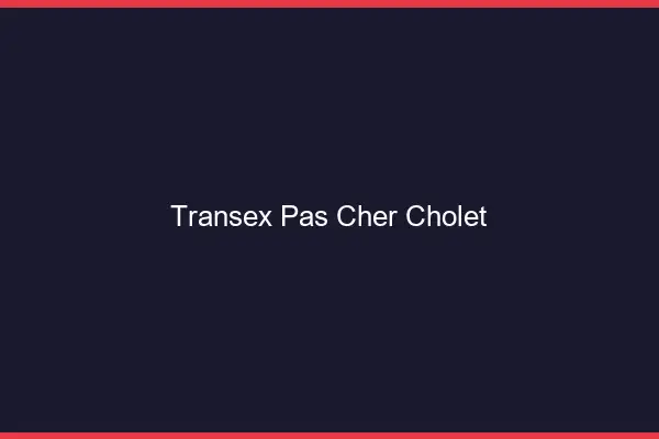 Transex Pas Cher Cholet