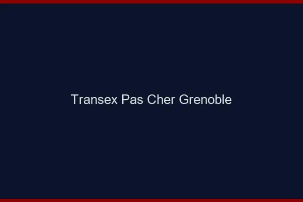 Transex Pas Cher Grenoble