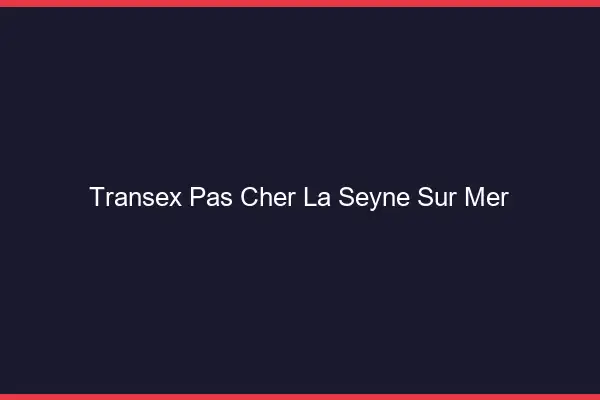 Transex Pas Cher La Seyne-sur-Mer