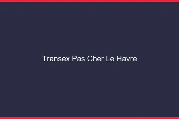 Transex Pas Cher Le Havre