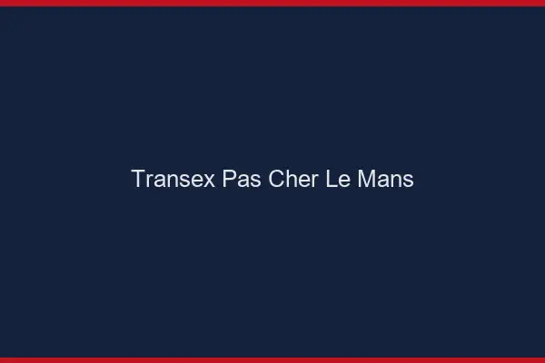 Transex Pas Cher Le Mans