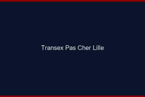 Transex Pas Cher Lille