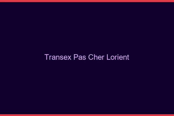 Transex Pas Cher Lorient