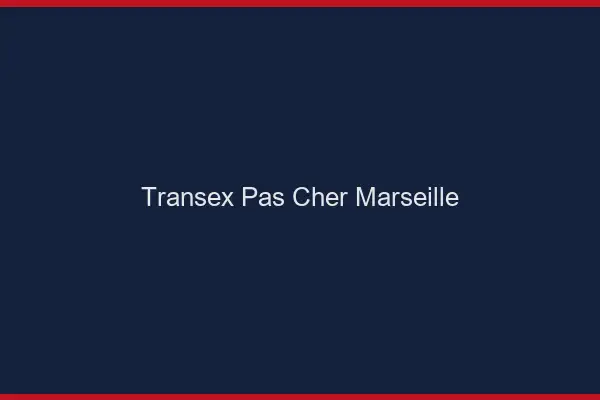 Transex Pas Cher Marseille