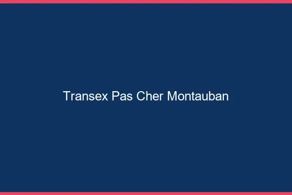 Transex Pas Cher Montauban