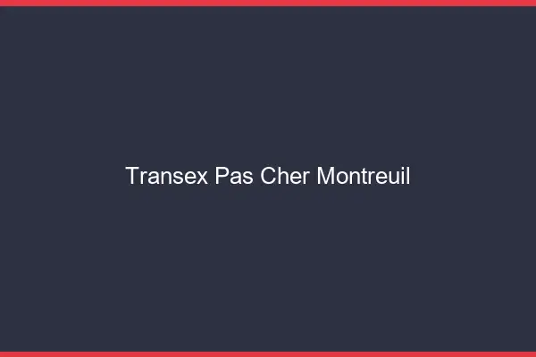 Transex Pas Cher Montreuil