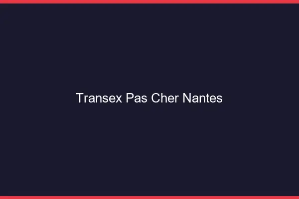 Transex Pas Cher Nantes