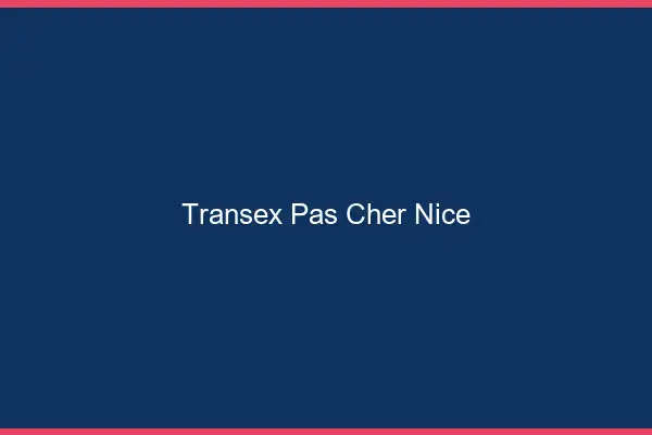 Transex Pas Cher Nice