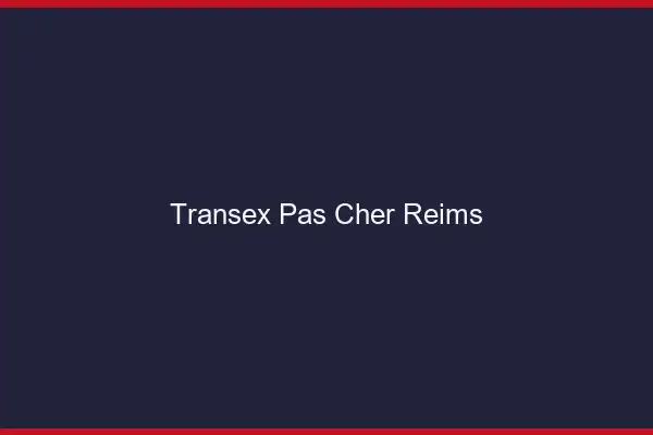 Transex Pas Cher Reims