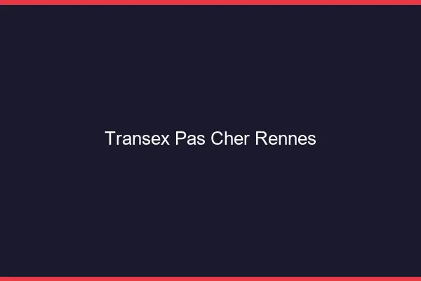 Transex Pas Cher Rennes