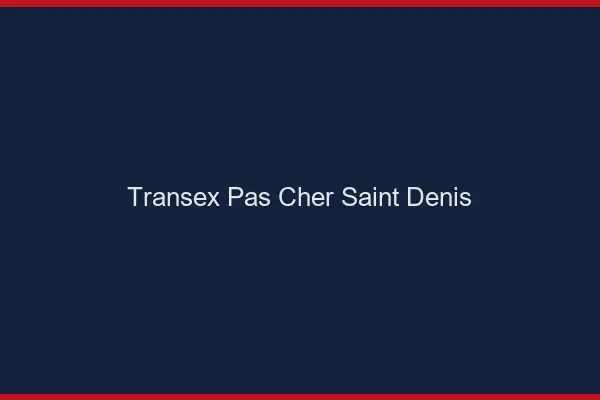 Transex Pas Cher Saint-Denis