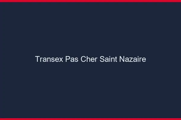 Transex Pas Cher Saint-Nazaire