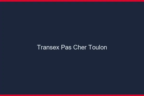 Transex Pas Cher Toulon