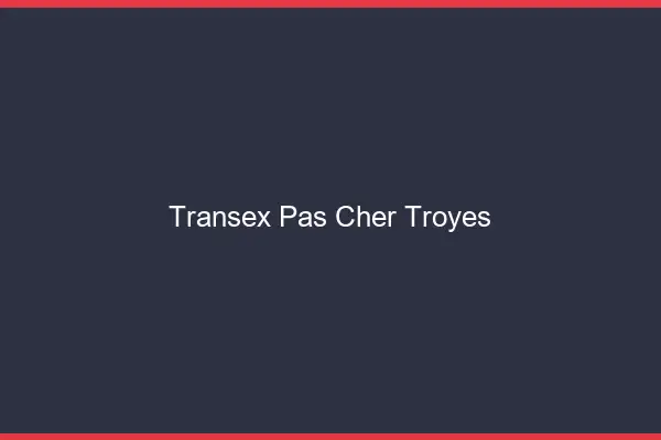 Transex Pas Cher Troyes