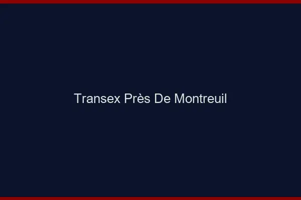 Transex Près de Montreuil