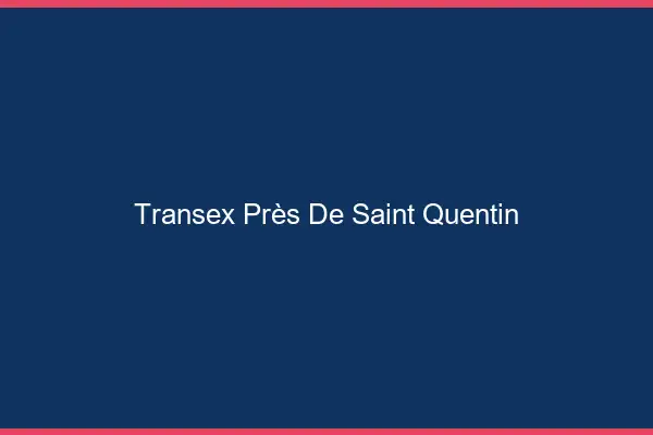 Transex Près de Saint-Quentin
