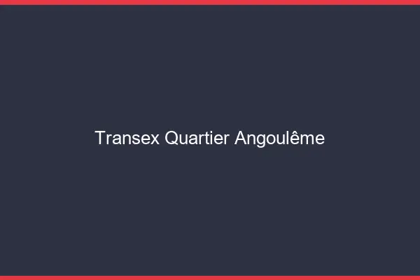 Transex Quartier Angoulême