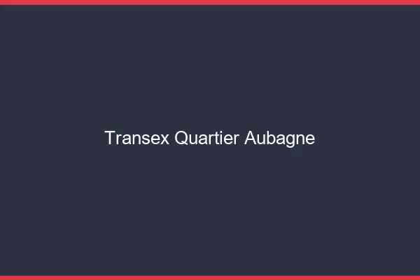 Transex Quartier Aubagne