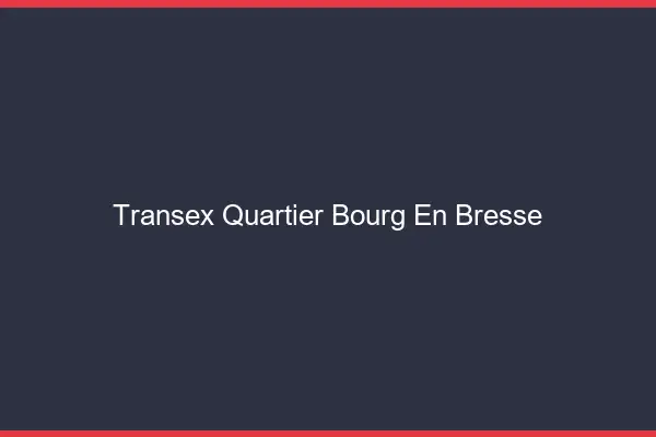 Transex Quartier Bourg-en-Bresse