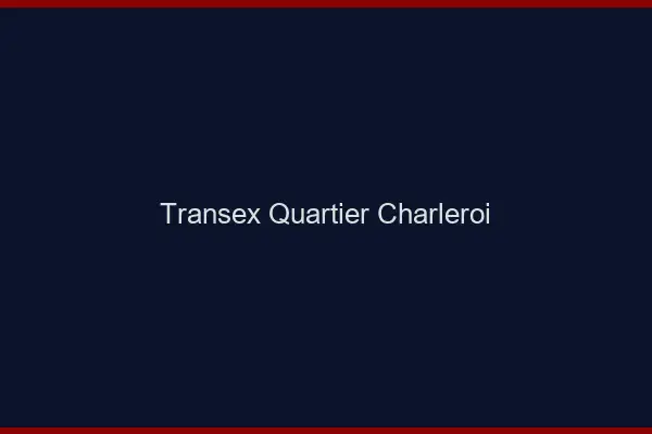 Transex Quartier Charleroi
