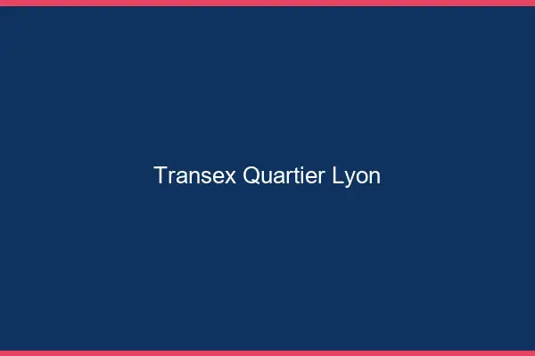 Transex Quartier Lyon