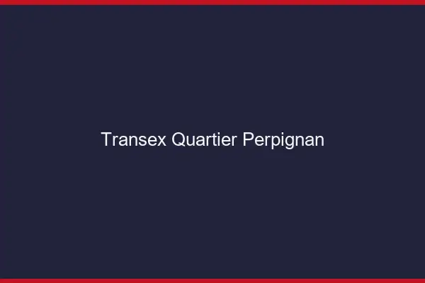 Transex Quartier Perpignan