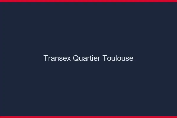 Transex Quartier Toulouse