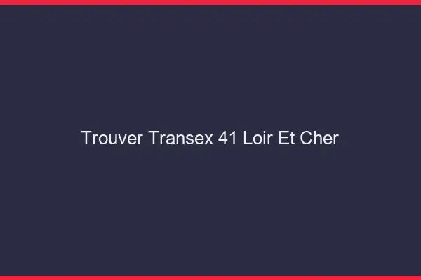 Trouver Transex 41 Loir Et Cher