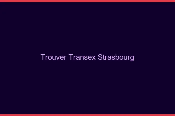 Trouver Transex Strasbourg