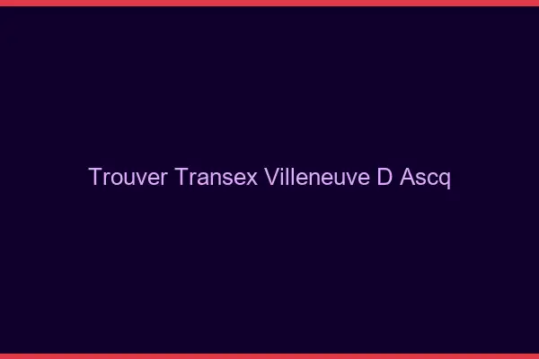 Trouver Transex Villeneuve-d'Ascq
