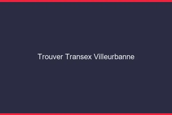 Trouver Transex Villeurbanne